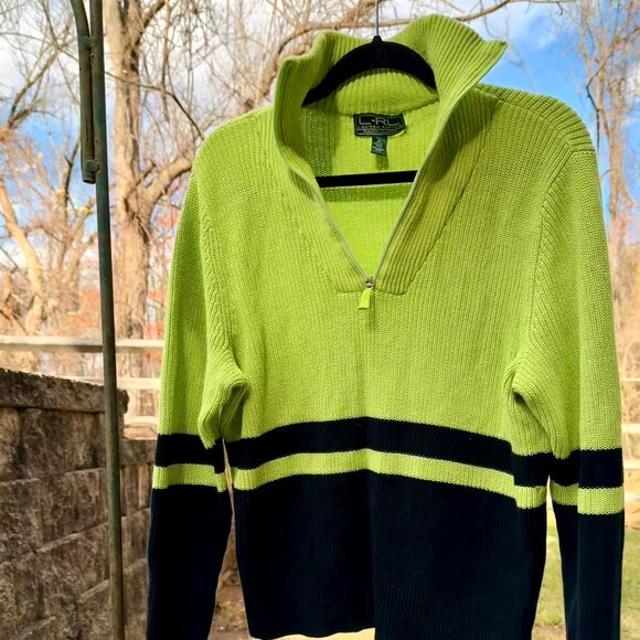 Vintage Ralph Lauren Funnel Neck Half-Zip Sweater - Picture 4 of 9